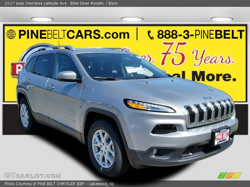 Billet Silver Metallic / Black 2017 Jeep Cherokee Latitude 4x4