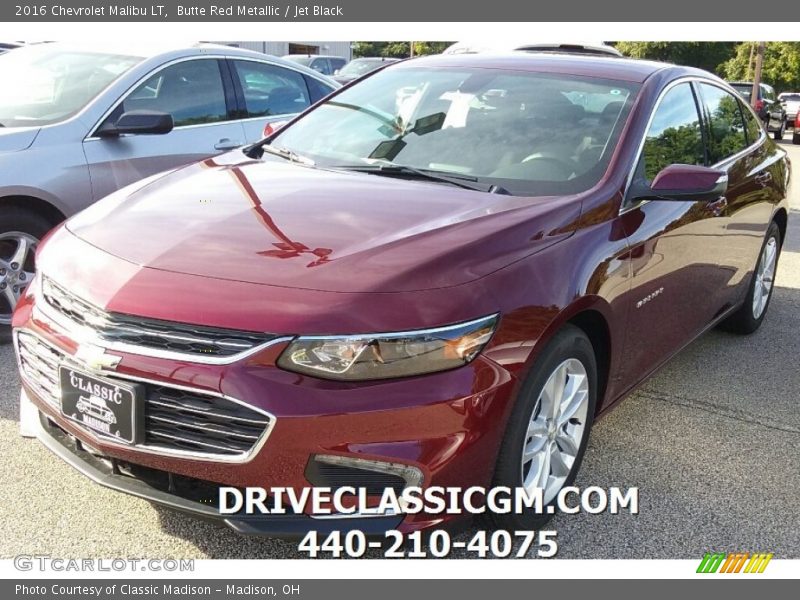Butte Red Metallic / Jet Black 2016 Chevrolet Malibu LT