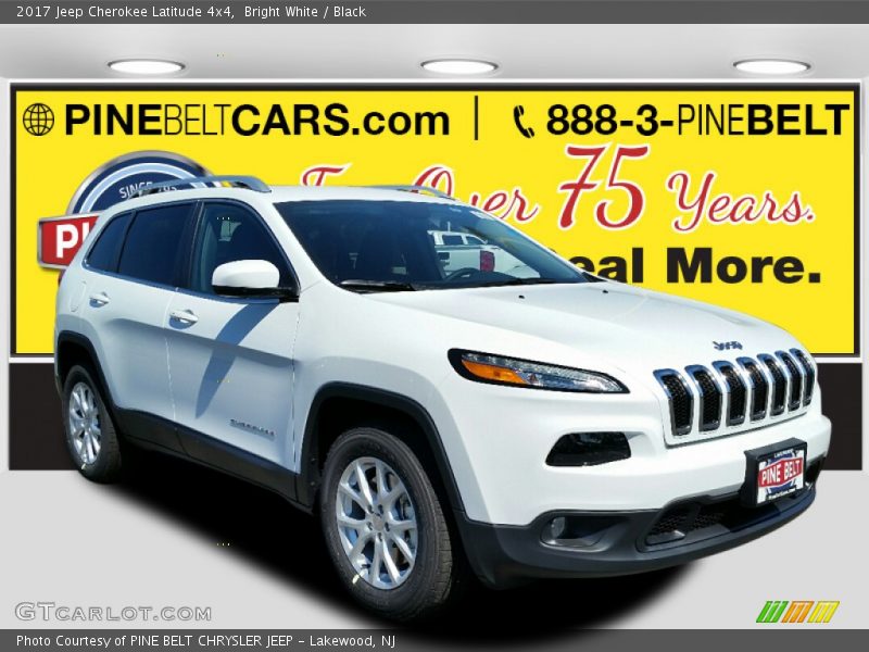 Bright White / Black 2017 Jeep Cherokee Latitude 4x4