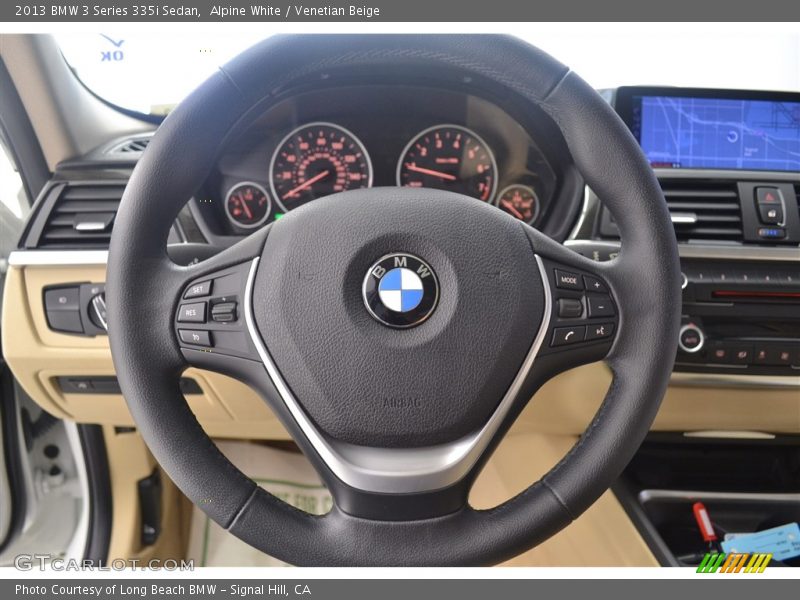 Alpine White / Venetian Beige 2013 BMW 3 Series 335i Sedan