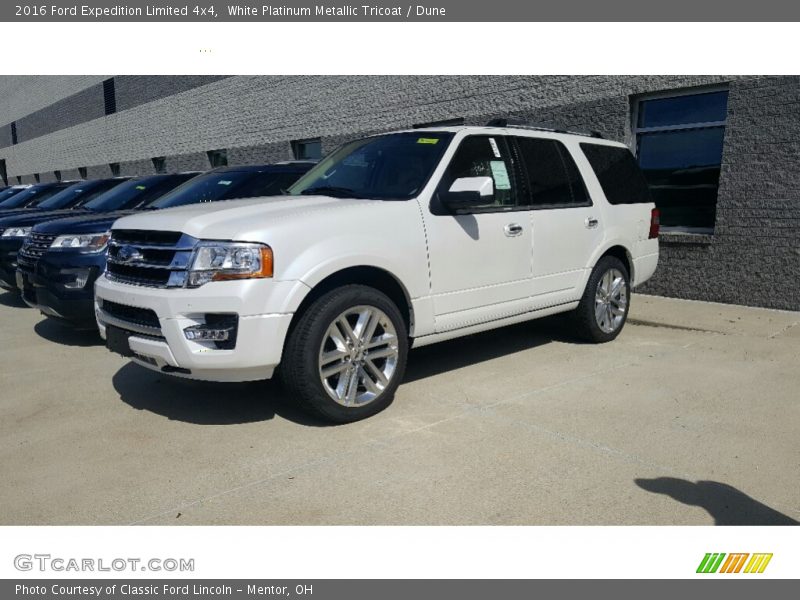 White Platinum Metallic Tricoat / Dune 2016 Ford Expedition Limited 4x4
