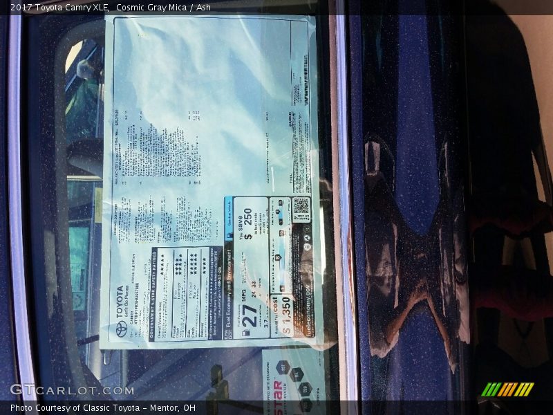 Cosmic Gray Mica / Ash 2017 Toyota Camry XLE