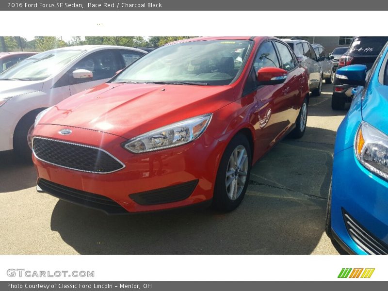 Race Red / Charcoal Black 2016 Ford Focus SE Sedan