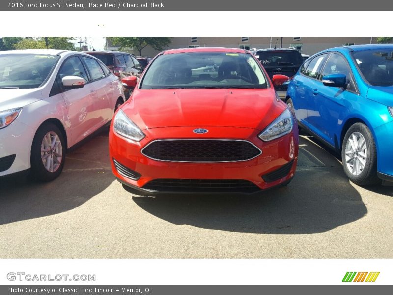 Race Red / Charcoal Black 2016 Ford Focus SE Sedan