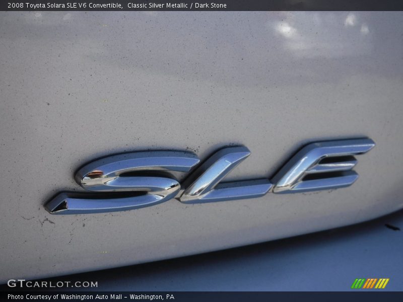 Classic Silver Metallic / Dark Stone 2008 Toyota Solara SLE V6 Convertible