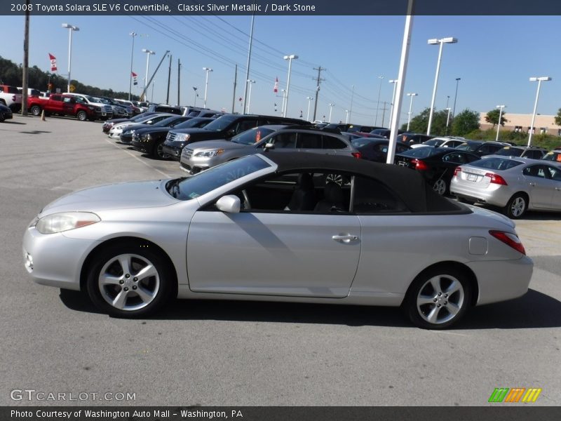 Classic Silver Metallic / Dark Stone 2008 Toyota Solara SLE V6 Convertible