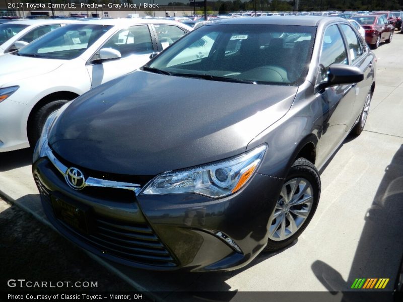 Predawn Gray Mica / Black 2017 Toyota Camry LE