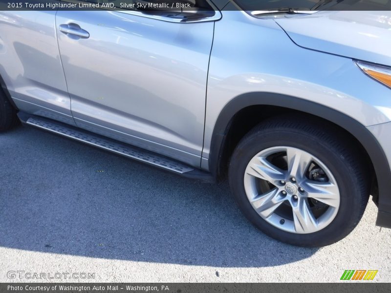 Silver Sky Metallic / Black 2015 Toyota Highlander Limited AWD