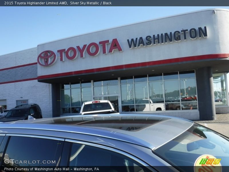 Silver Sky Metallic / Black 2015 Toyota Highlander Limited AWD