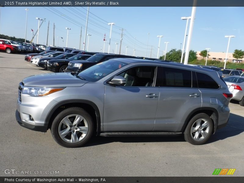Silver Sky Metallic / Black 2015 Toyota Highlander Limited AWD