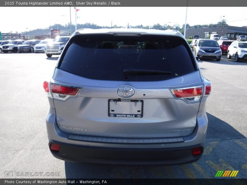 Silver Sky Metallic / Black 2015 Toyota Highlander Limited AWD