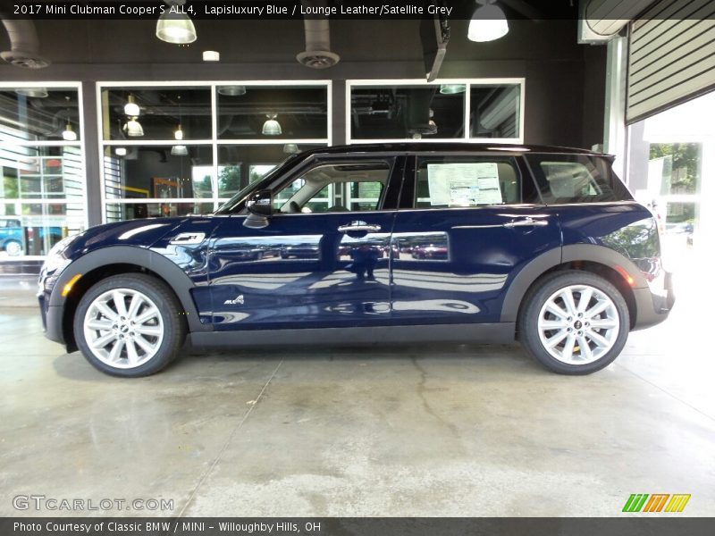 Lapisluxury Blue / Lounge Leather/Satellite Grey 2017 Mini Clubman Cooper S ALL4