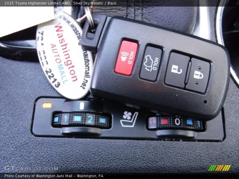 Silver Sky Metallic / Black 2015 Toyota Highlander Limited AWD
