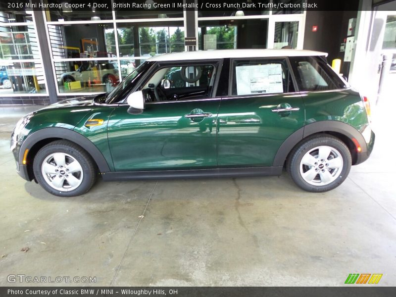 British Racing Green II Metallic / Cross Punch Dark Truffle/Carbon Black 2016 Mini Hardtop Cooper 4 Door