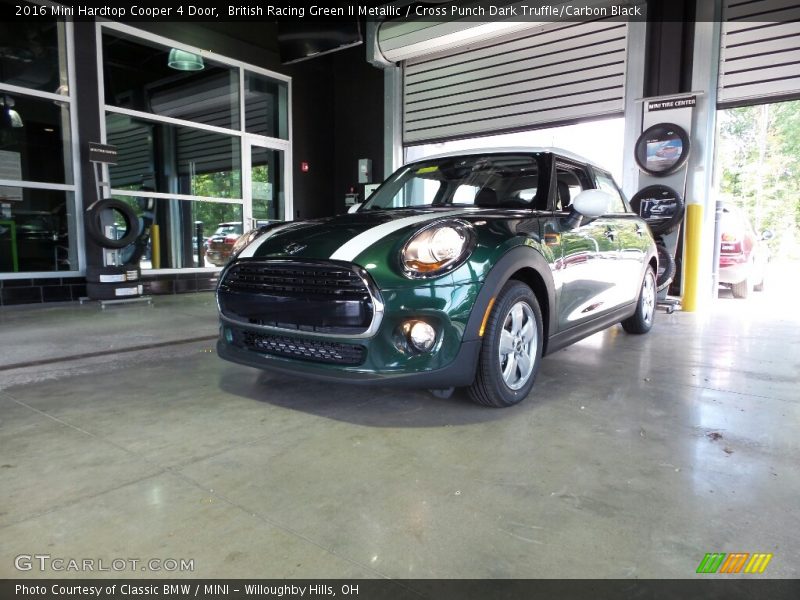 British Racing Green II Metallic / Cross Punch Dark Truffle/Carbon Black 2016 Mini Hardtop Cooper 4 Door