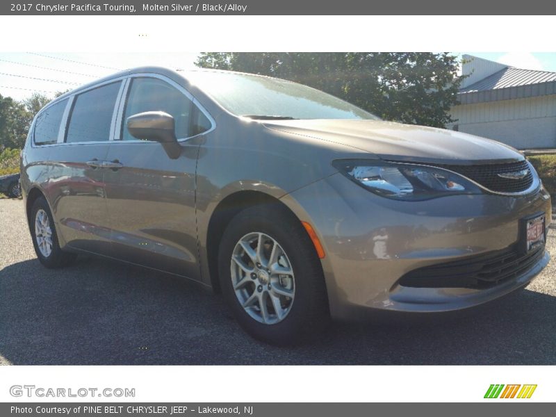 Molten Silver / Black/Alloy 2017 Chrysler Pacifica Touring