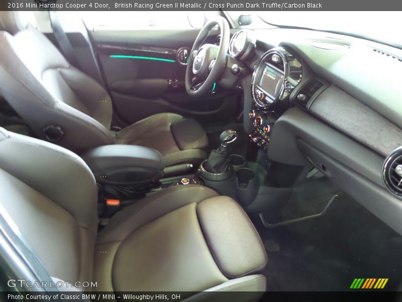 British Racing Green II Metallic / Cross Punch Dark Truffle/Carbon Black 2016 Mini Hardtop Cooper 4 Door
