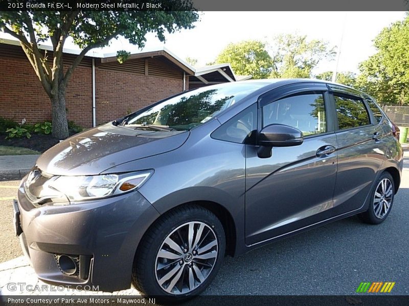 Modern Steel Metallic / Black 2015 Honda Fit EX-L