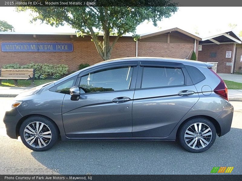 Modern Steel Metallic / Black 2015 Honda Fit EX-L