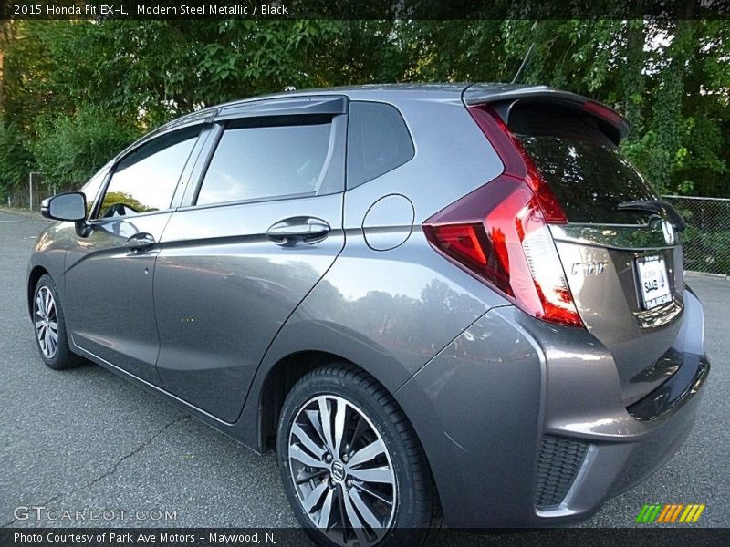 Modern Steel Metallic / Black 2015 Honda Fit EX-L