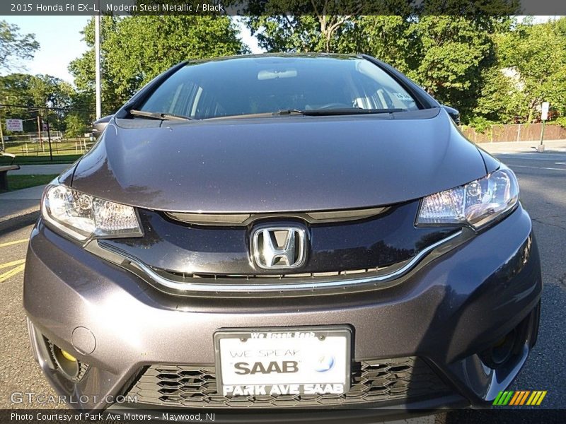 Modern Steel Metallic / Black 2015 Honda Fit EX-L