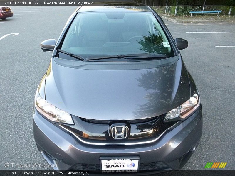 Modern Steel Metallic / Black 2015 Honda Fit EX-L