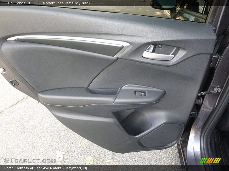 Modern Steel Metallic / Black 2015 Honda Fit EX-L