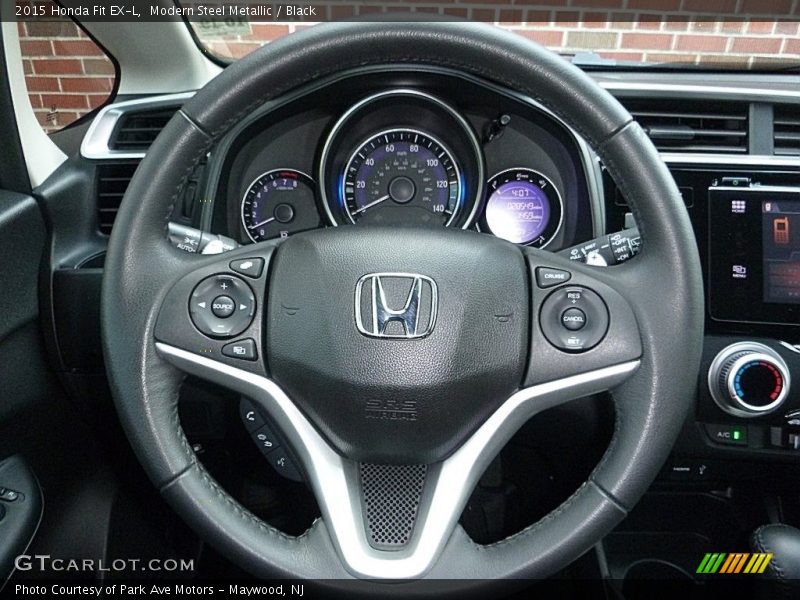 Modern Steel Metallic / Black 2015 Honda Fit EX-L