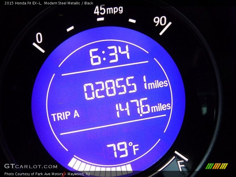 Modern Steel Metallic / Black 2015 Honda Fit EX-L