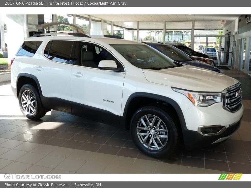 White Frost Tricoat / Cocoa/Light Ash Gray 2017 GMC Acadia SLT