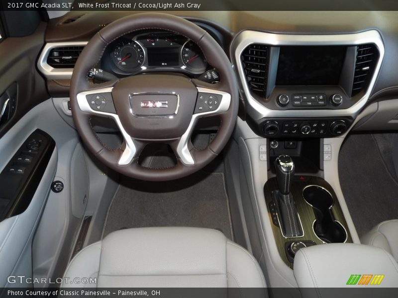 White Frost Tricoat / Cocoa/Light Ash Gray 2017 GMC Acadia SLT