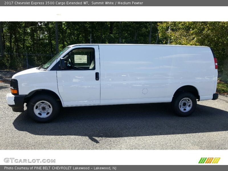 Summit White / Medium Pewter 2017 Chevrolet Express 3500 Cargo Extended WT