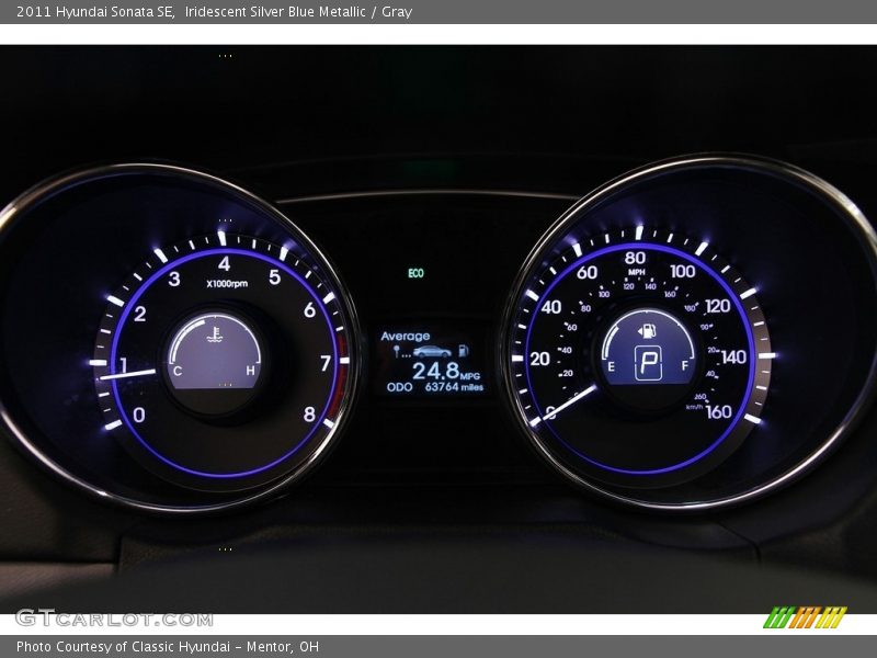 Iridescent Silver Blue Metallic / Gray 2011 Hyundai Sonata SE