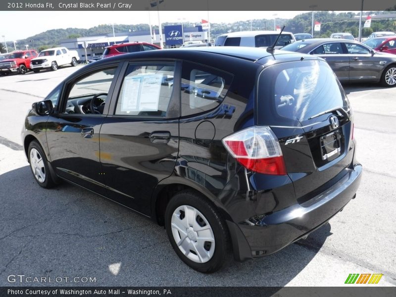 Crystal Black Pearl / Gray 2012 Honda Fit