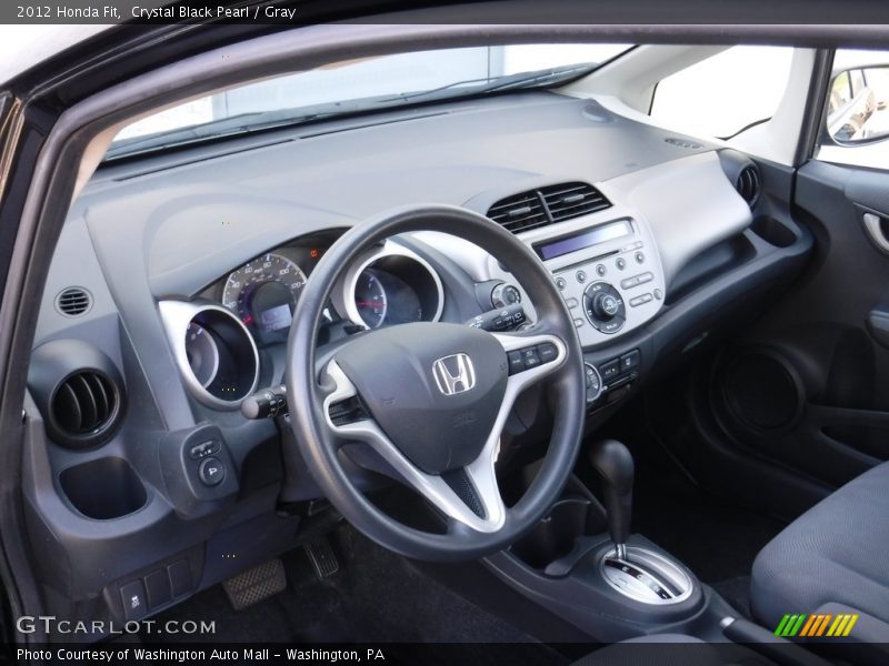 Crystal Black Pearl / Gray 2012 Honda Fit