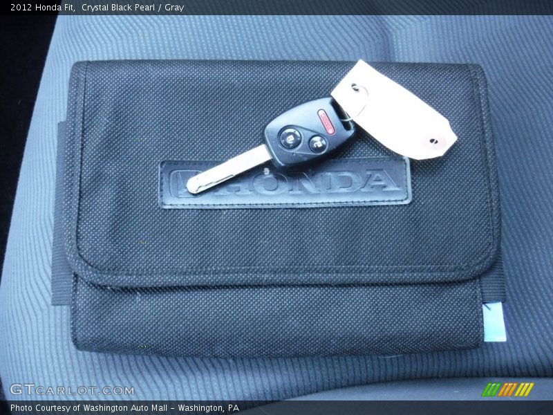 Crystal Black Pearl / Gray 2012 Honda Fit