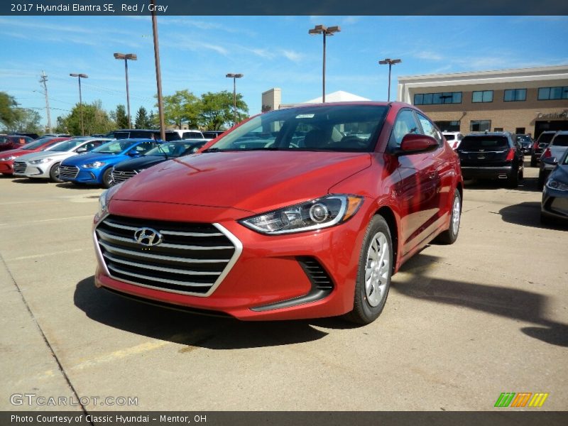 Red / Gray 2017 Hyundai Elantra SE