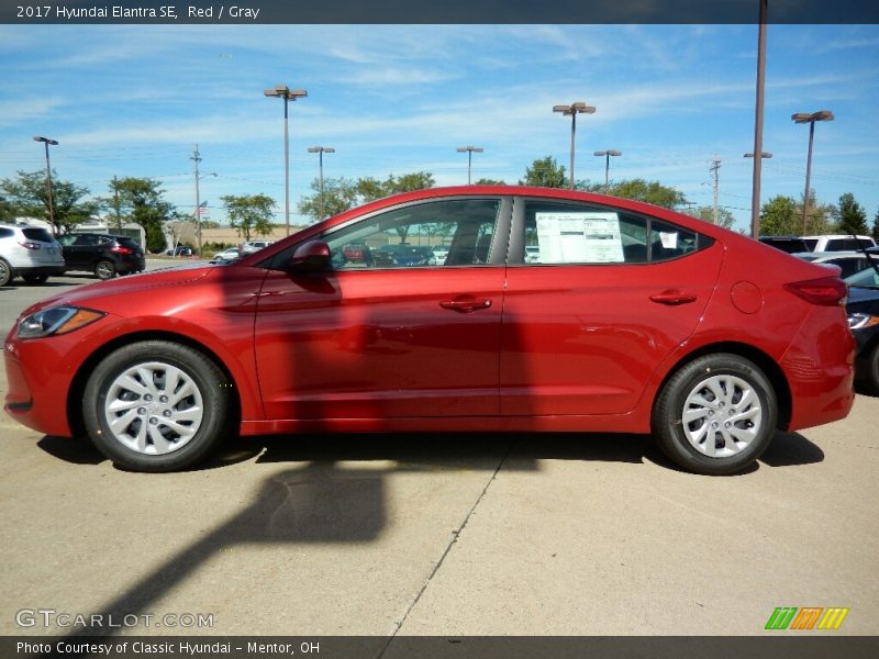 Red / Gray 2017 Hyundai Elantra SE