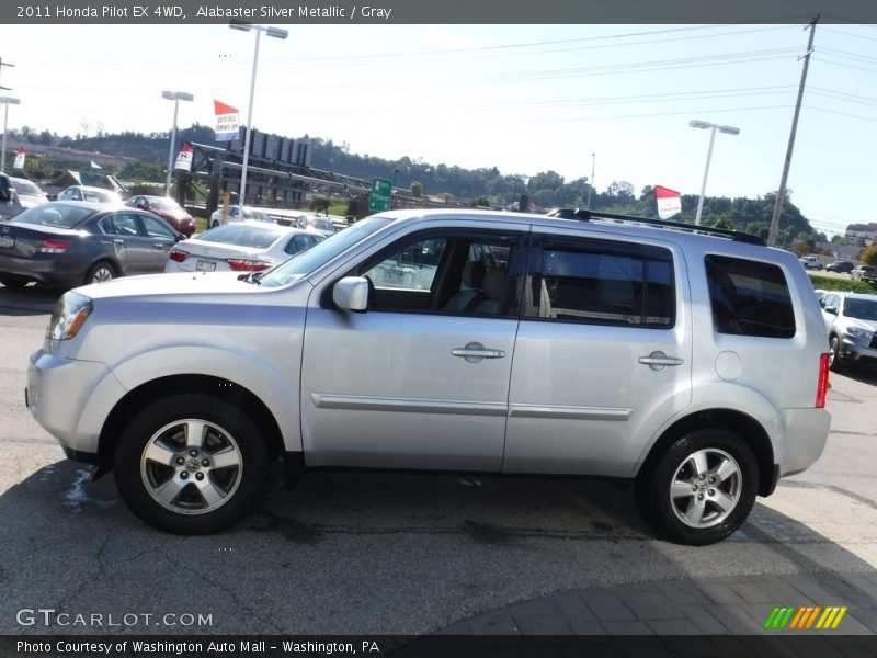 Alabaster Silver Metallic / Gray 2011 Honda Pilot EX 4WD