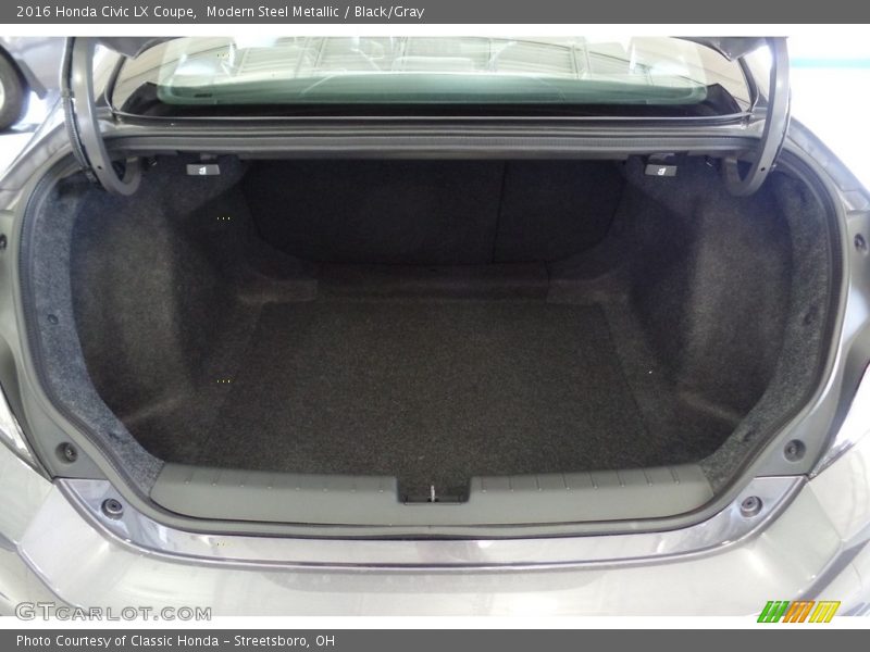 Modern Steel Metallic / Black/Gray 2016 Honda Civic LX Coupe