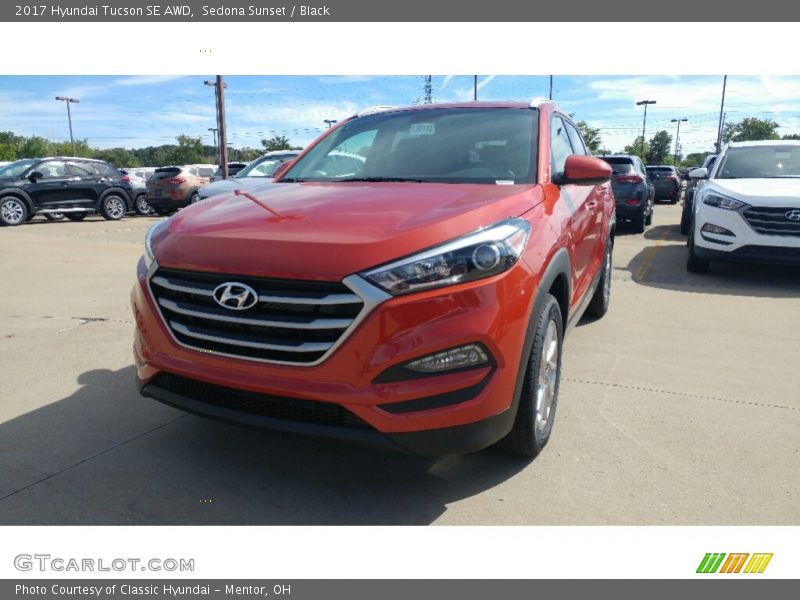 Sedona Sunset / Black 2017 Hyundai Tucson SE AWD