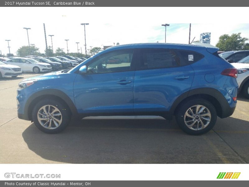 Caribbean Blue / Black 2017 Hyundai Tucson SE