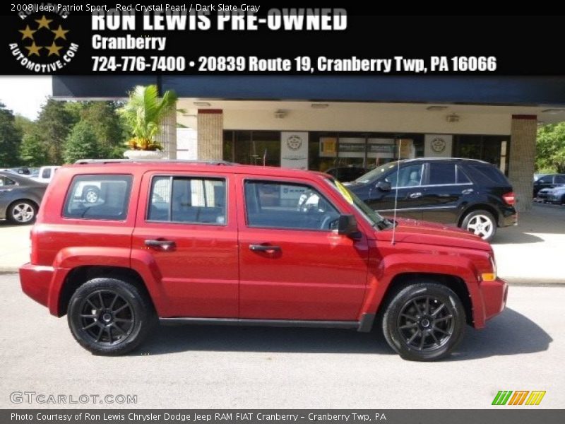 Red Crystal Pearl / Dark Slate Gray 2008 Jeep Patriot Sport