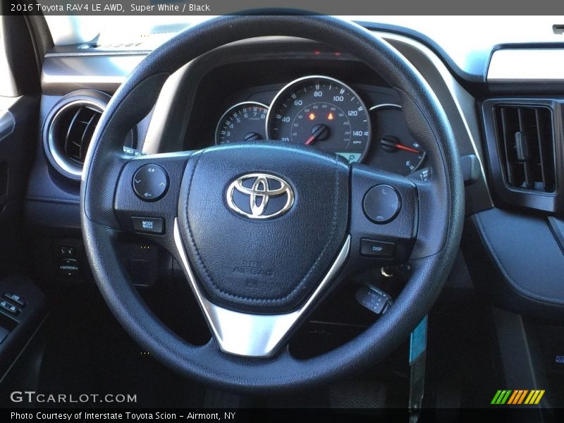 Super White / Black 2016 Toyota RAV4 LE AWD