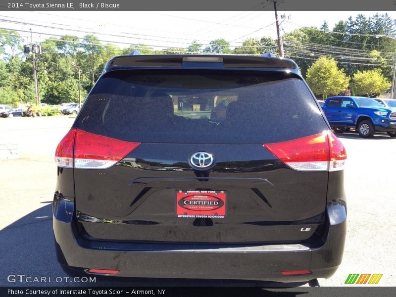 Black / Bisque 2014 Toyota Sienna LE