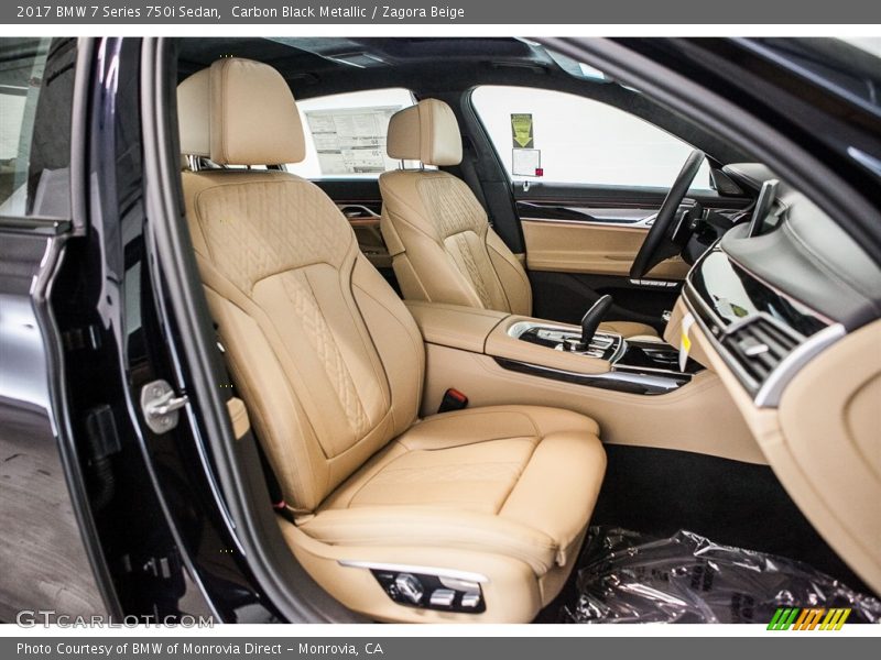 Carbon Black Metallic / Zagora Beige 2017 BMW 7 Series 750i Sedan