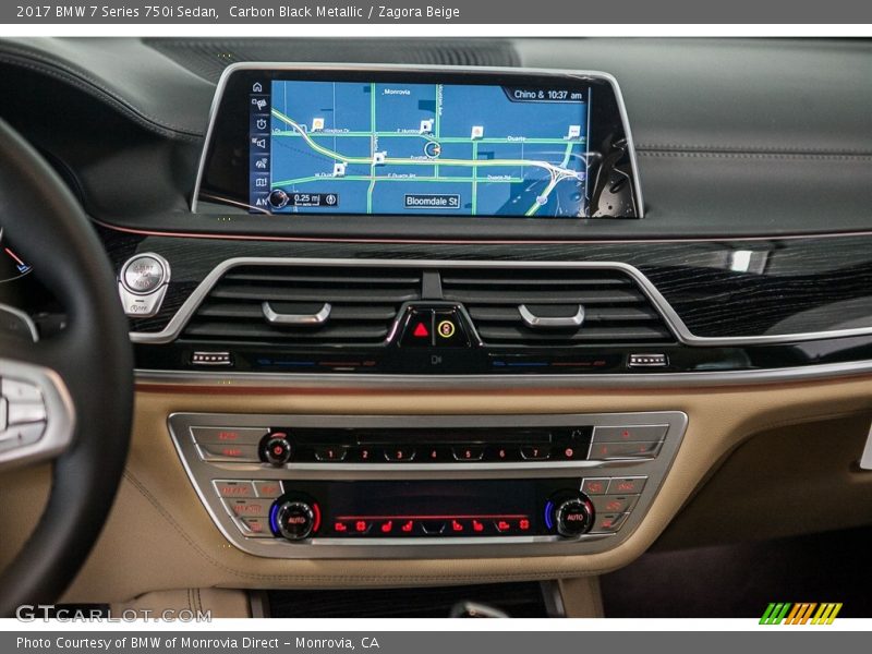 Carbon Black Metallic / Zagora Beige 2017 BMW 7 Series 750i Sedan