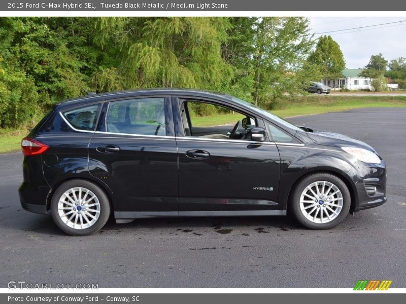 Tuxedo Black Metallic / Medium Light Stone 2015 Ford C-Max Hybrid SEL