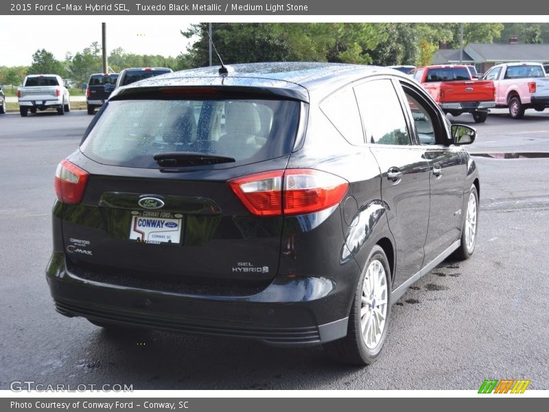 Tuxedo Black Metallic / Medium Light Stone 2015 Ford C-Max Hybrid SEL
