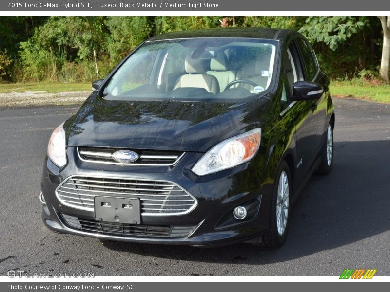 Tuxedo Black Metallic / Medium Light Stone 2015 Ford C-Max Hybrid SEL